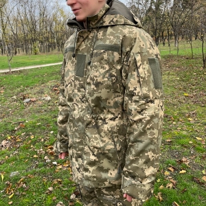 Уставной бушлат двойной пиксель ВСУ ММ 14 с пиксельной подстежкой